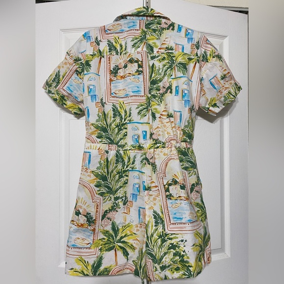 The Good Journey Tropical Print Short Sleeve Romper size 14 - Picture 2 of 8
